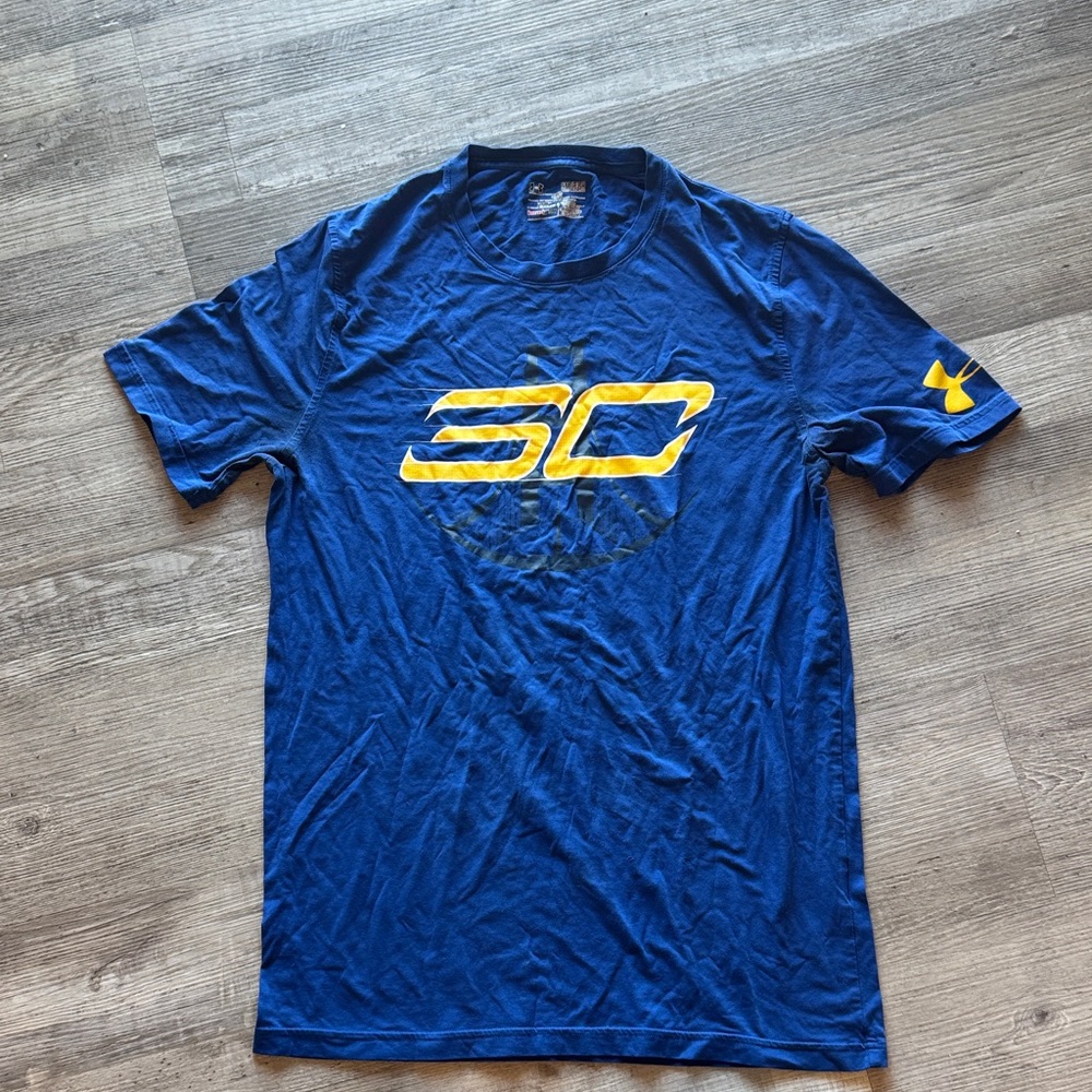 Under Armour Blue and Yellow Men's Tee